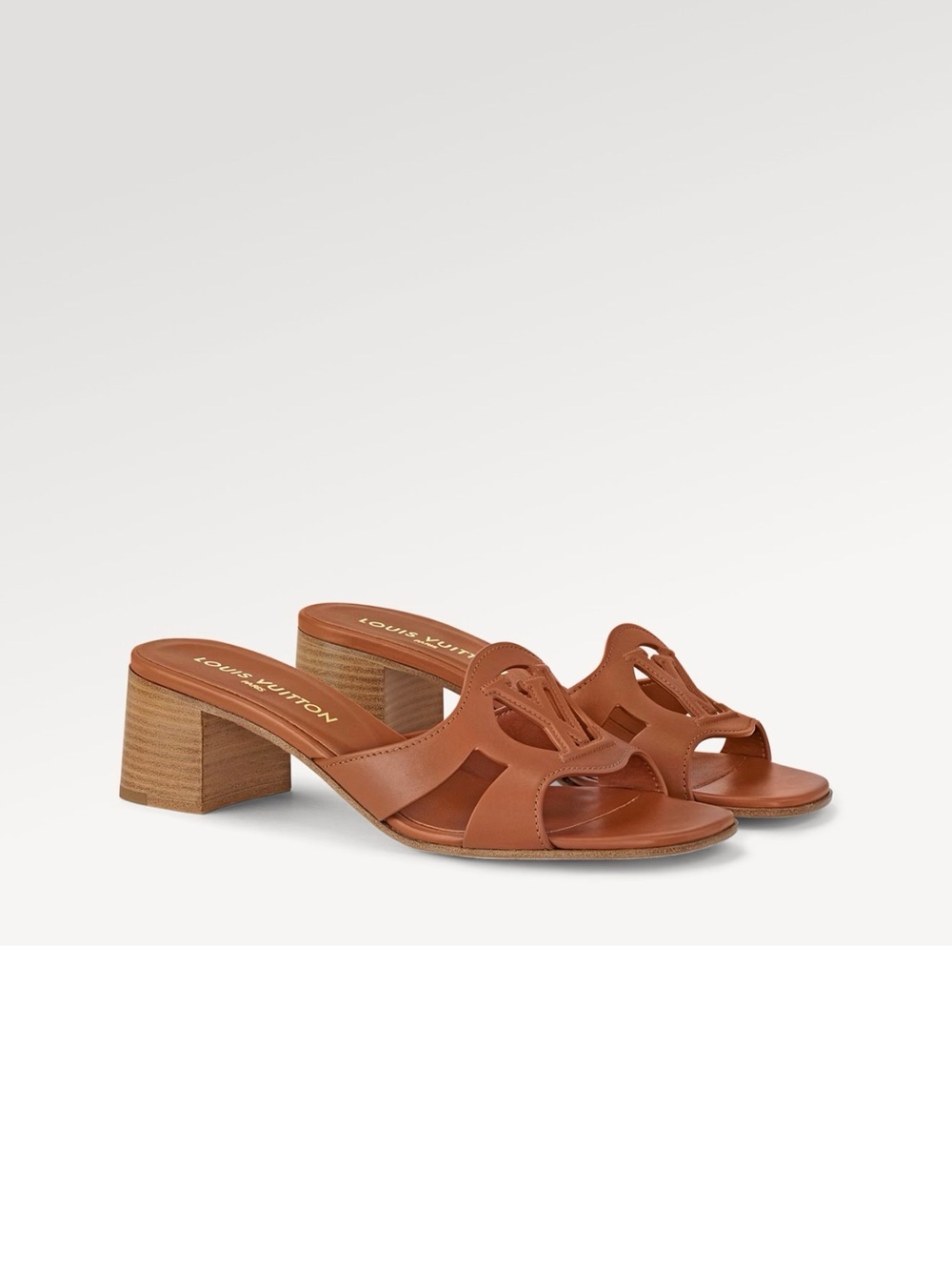Louis Vuitton Isola Tan Leather Open-Toe Mule Sandals